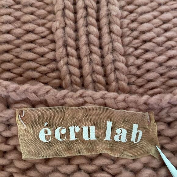 Ecru Lab Women’s Size M Blush Pink Long Sleeve Off The Shoulder Knit Sweater - Picture 5 of 8